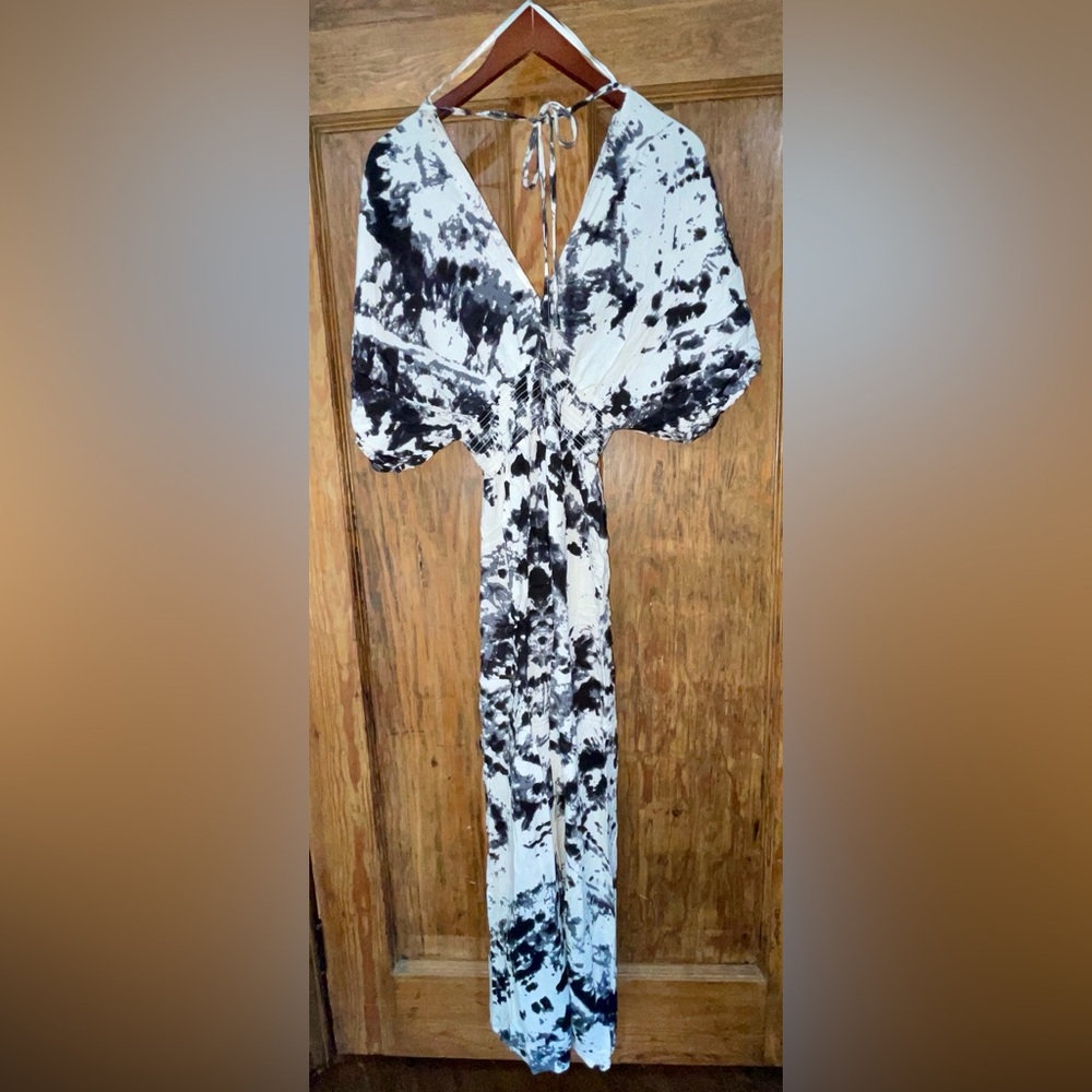 Tie Dye Dual V Dress